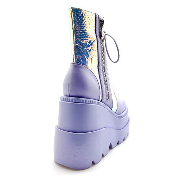 Cape Robbin X LASR Exclusive RADIO Fairy Kiss Lavender Platform Boots - Picture 3 of 3